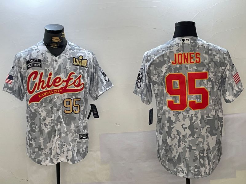 Men Kansas City Chiefs #95 Jones Nike Arctic Camo 2024 Salute to Service Limited NFL Jersey style 1